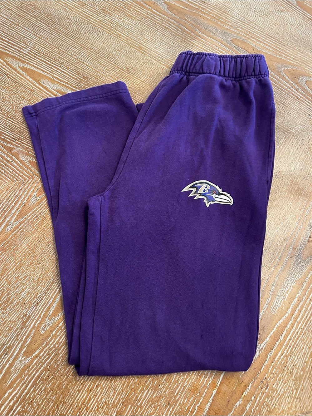 Mens Purple Ravens Fleece Sweatpants - Team Logo